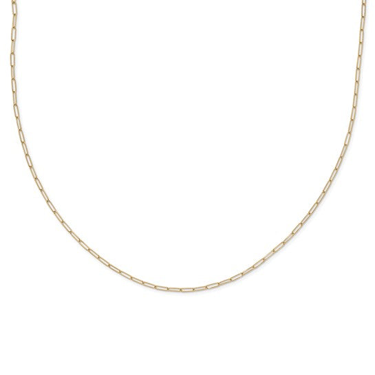 "Mira" 10K Polished Paperclip Link Necklace