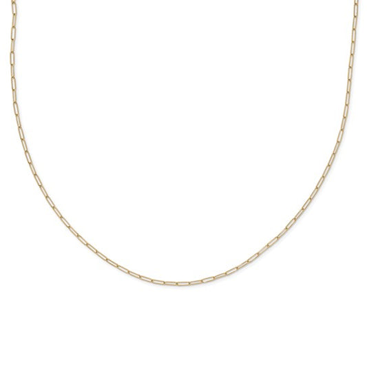 Roset Gold Label "Mira" 10K Polished Paperclip Link Necklace