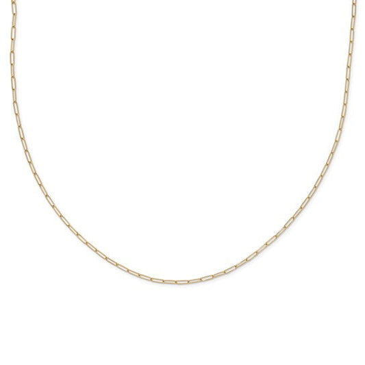 Roset Gold Label "Mira" 10K Polished Paperclip Link Necklace Roset Gold Label