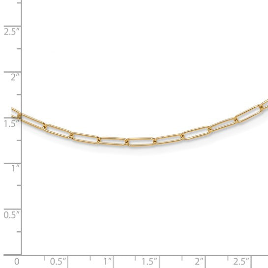 "Mira" 10K Polished Paperclip Link Necklace