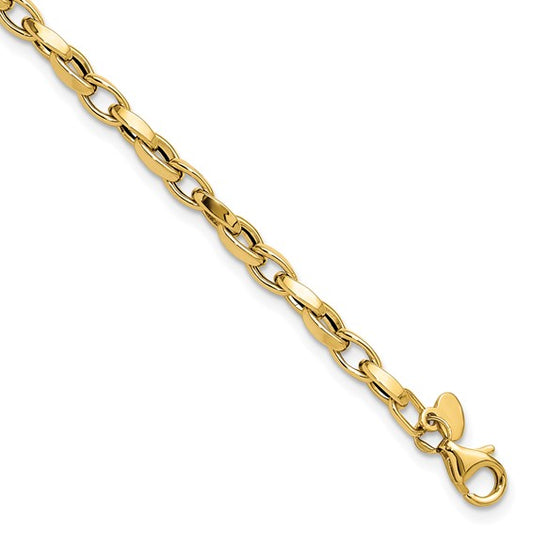 Roset Gold Label "Anya" 10K Polished Fancy Link Bracelet