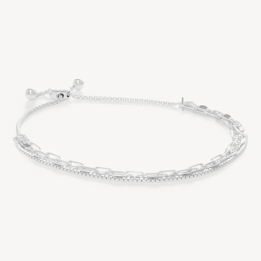 H&B Chain Trio Strand Bracelet
