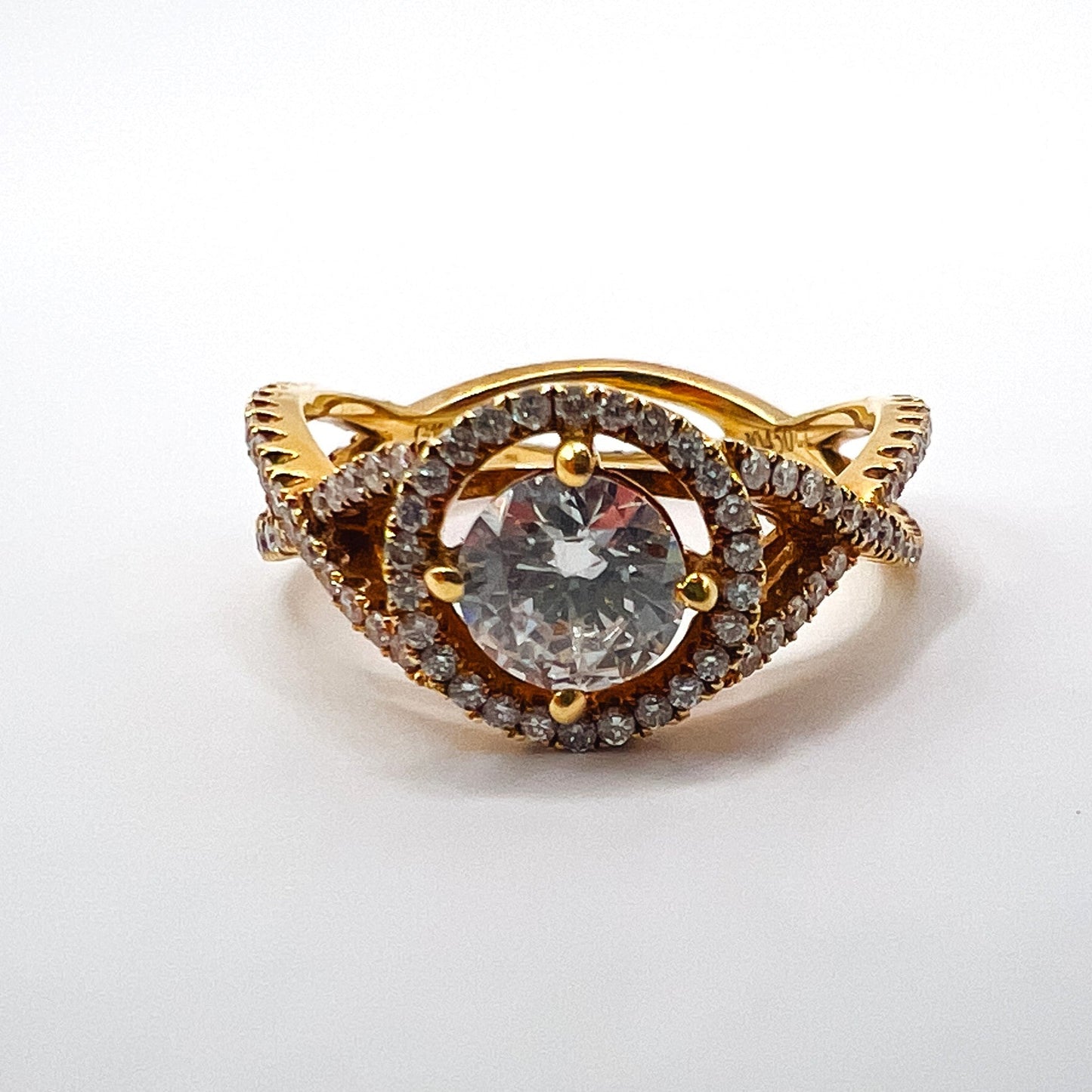 Roset 18K Gold Fancy Engagement Ring