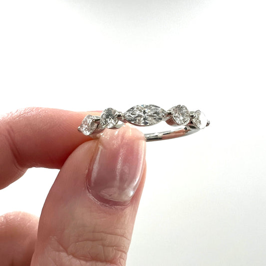 Lab Grown Diamond Women's Band - 14K White Gold