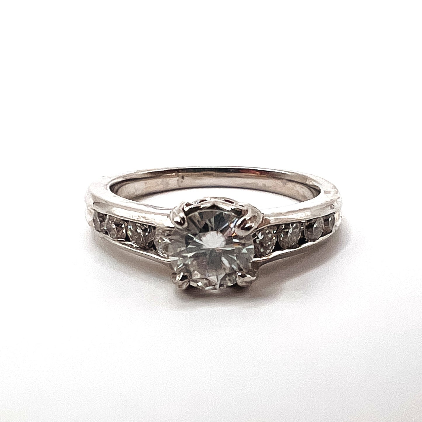 Roset Platinum Moissanite Engagement Ring