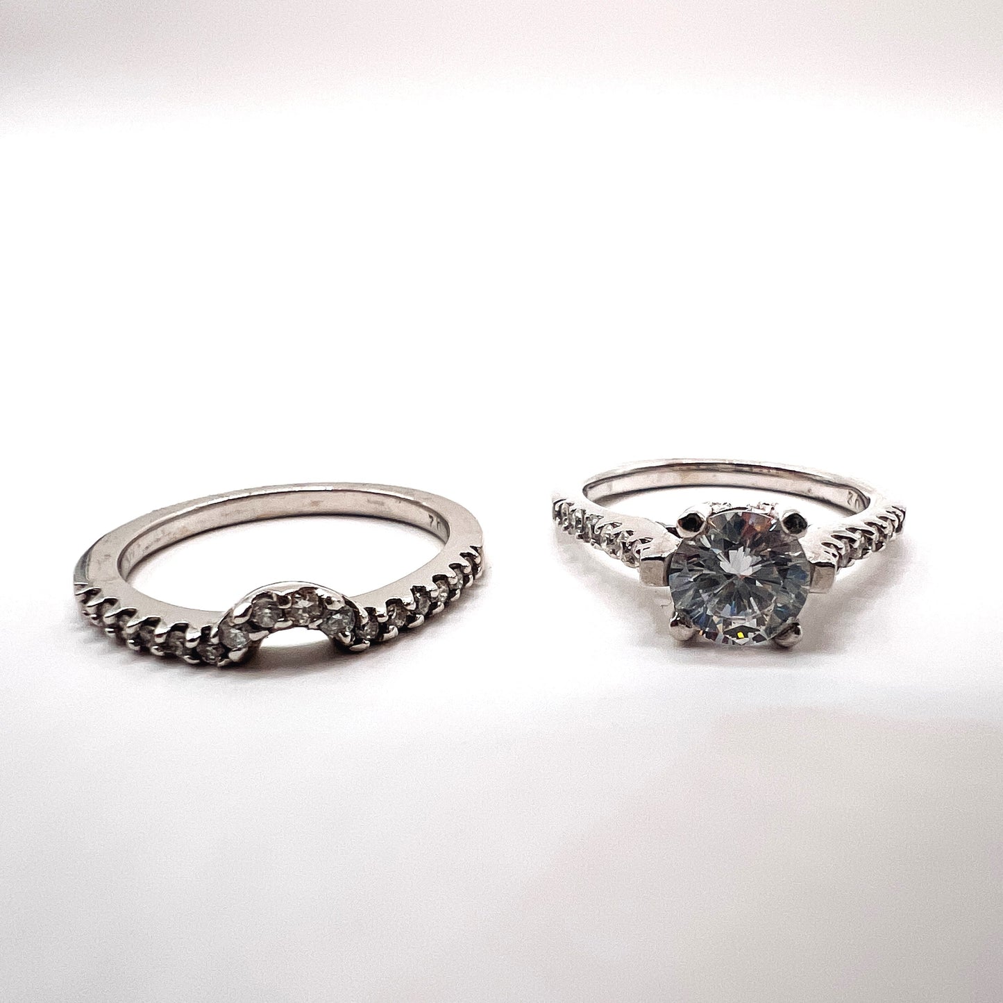 Roset 14K White Gold Wedding Set Roset By Reid