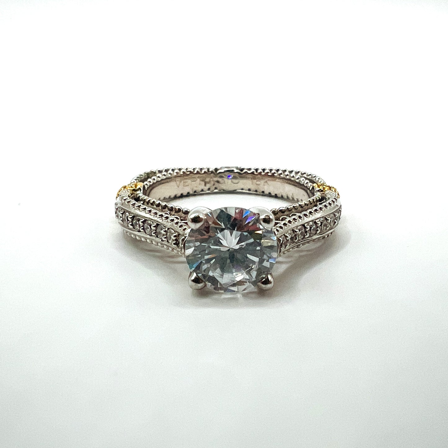 Verragio 18K White Gold Engagement Ring 5038R Roset Jewelry
