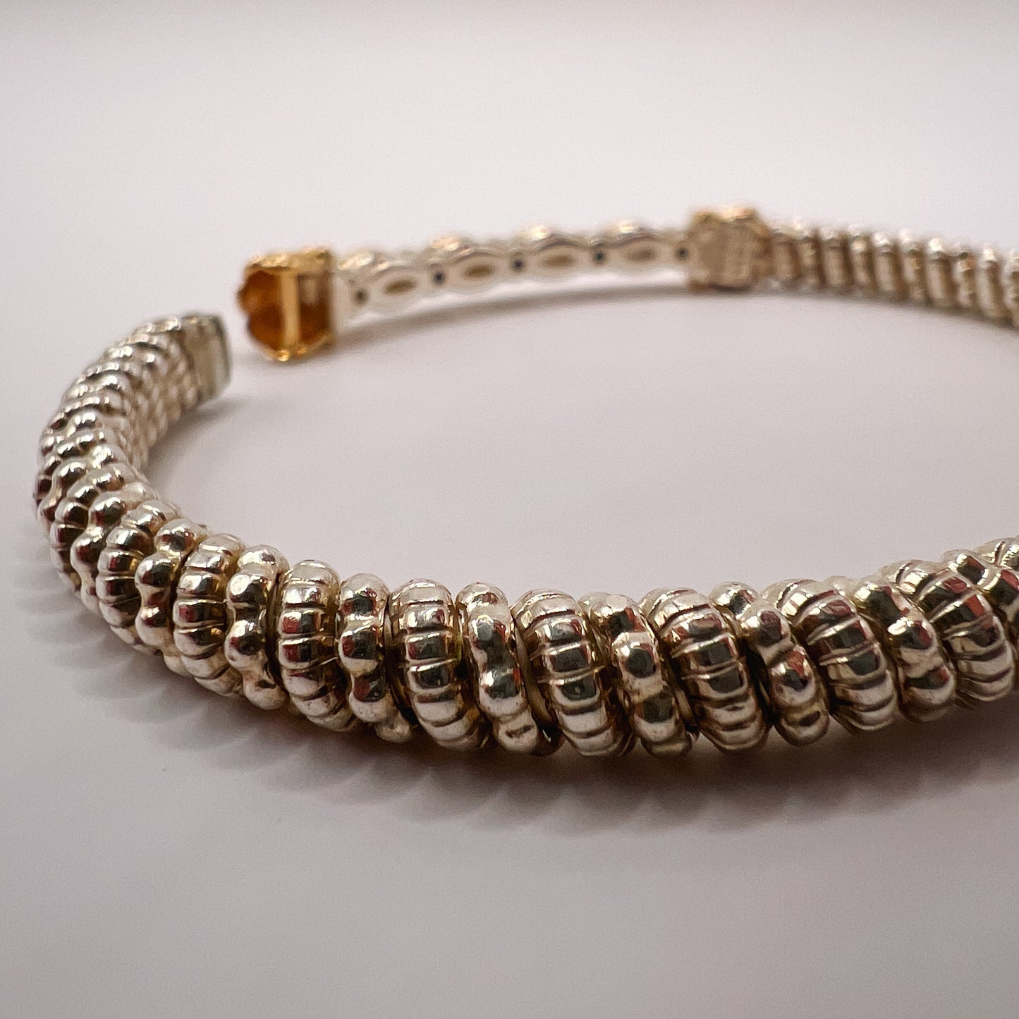 Vahan - 14K Gold & Sterling Silver Bracelet with Oval Diamonds