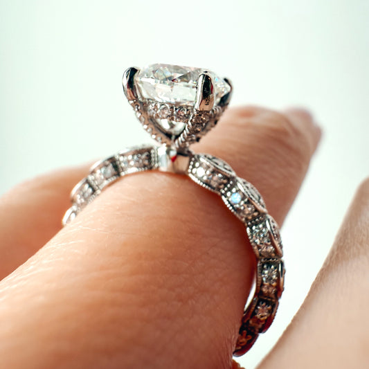 Gabriel "Ally" Engagement Ring - 1.65ct Round Lab-Grown Diamond in 14K White Gold Gabriel & Co.