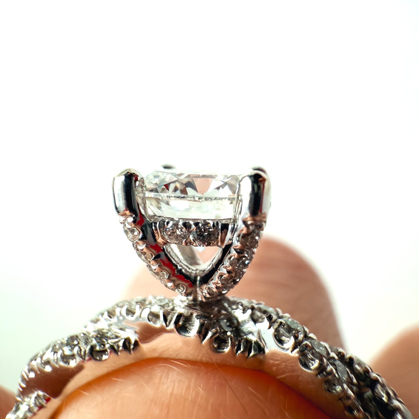 Gabriel "Nia" Engagement Ring - 0.66ct Lab-Grown Round Diamond in 14K White Gold