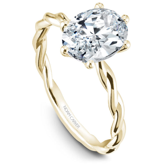 Twisted Band Solitaire Engagement Ring Noam Carver