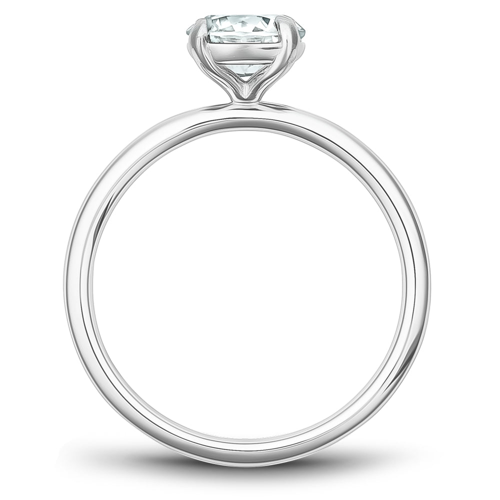 ROSET - Shiloh 7mm Moissanite Engagement Ring - 14K White Gold