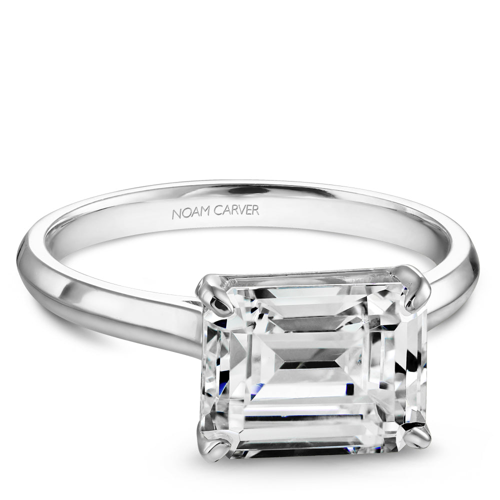Knife-Edge Solitaire Engagement Ring