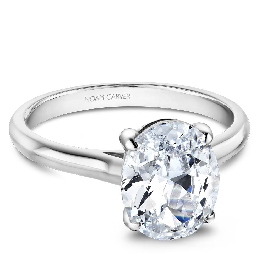 Knife-Edge Solitaire Engagement Ring