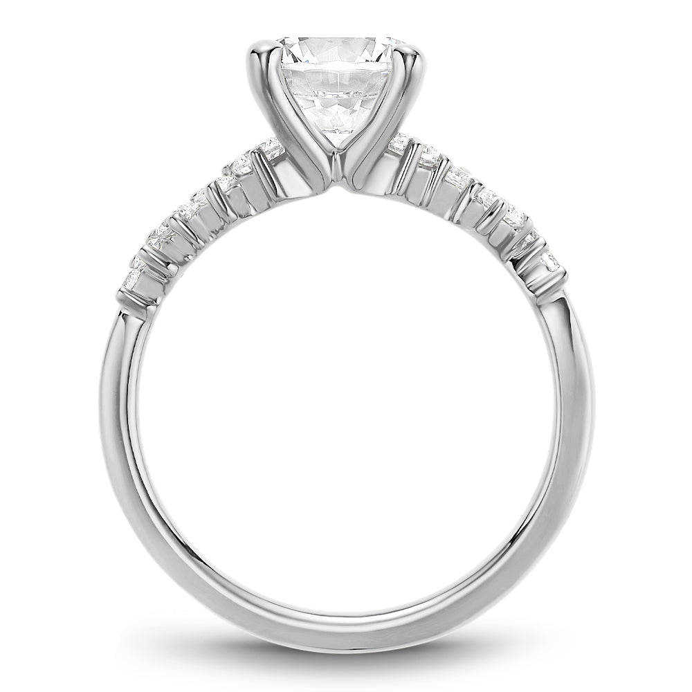 Scattered Diamond Engagement Ring