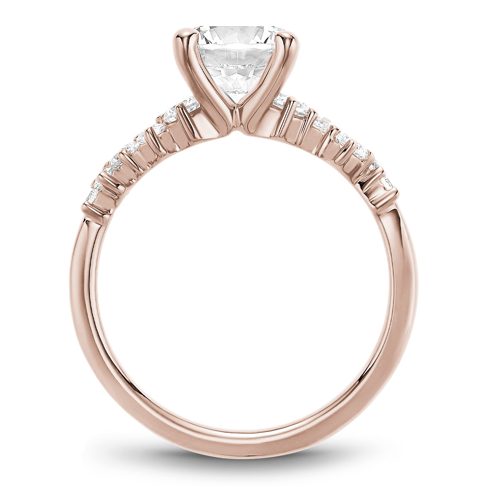Scattered Diamond Engagement Ring