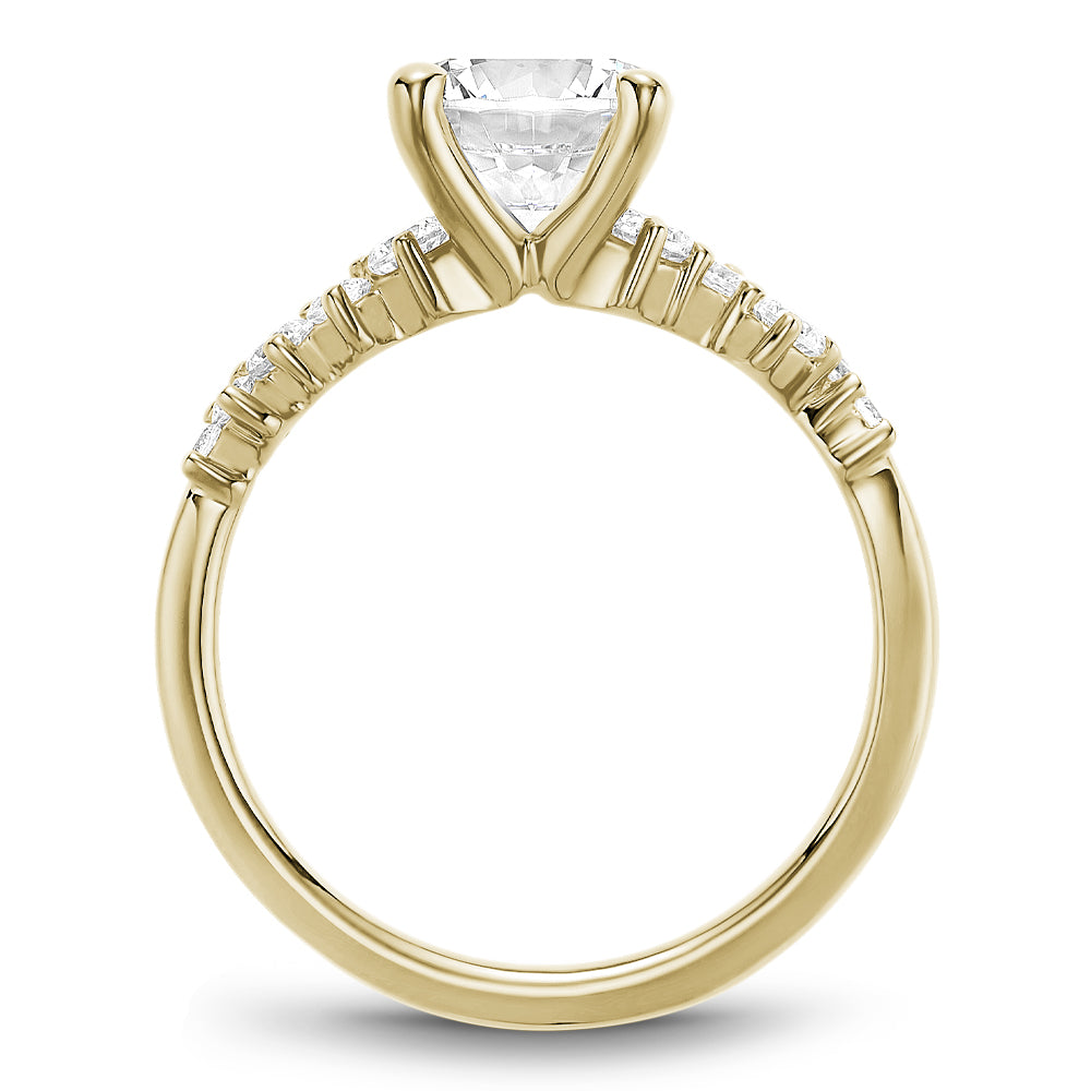 Scattered Diamond Engagement Ring