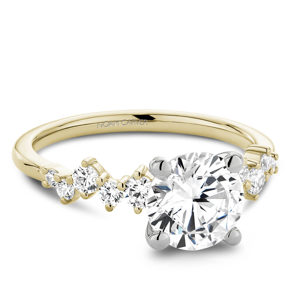 Scattered Diamond Engagement Ring