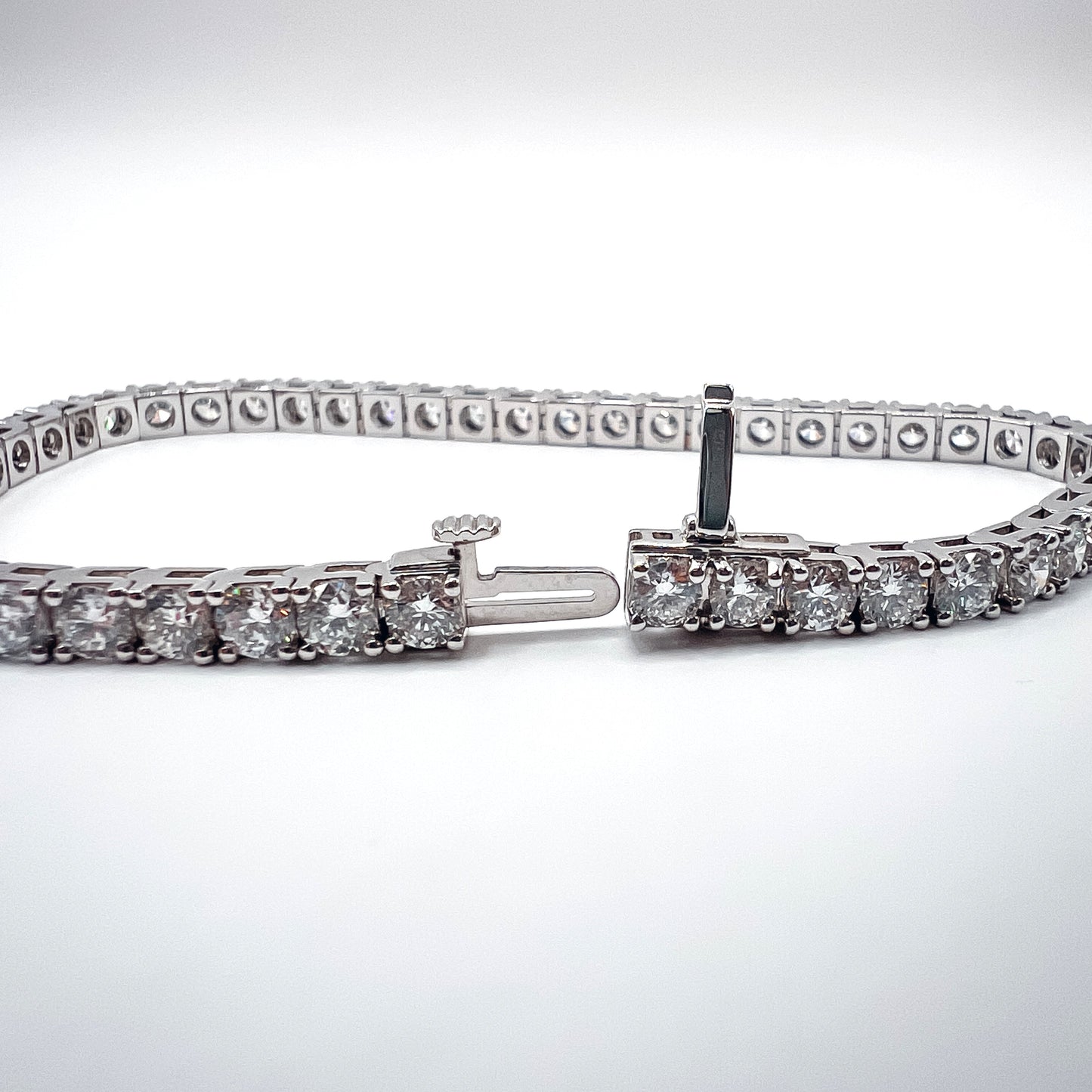 8.12ct Tennis Bracelet - Lab-Grown Diamonds in 14K White Gold