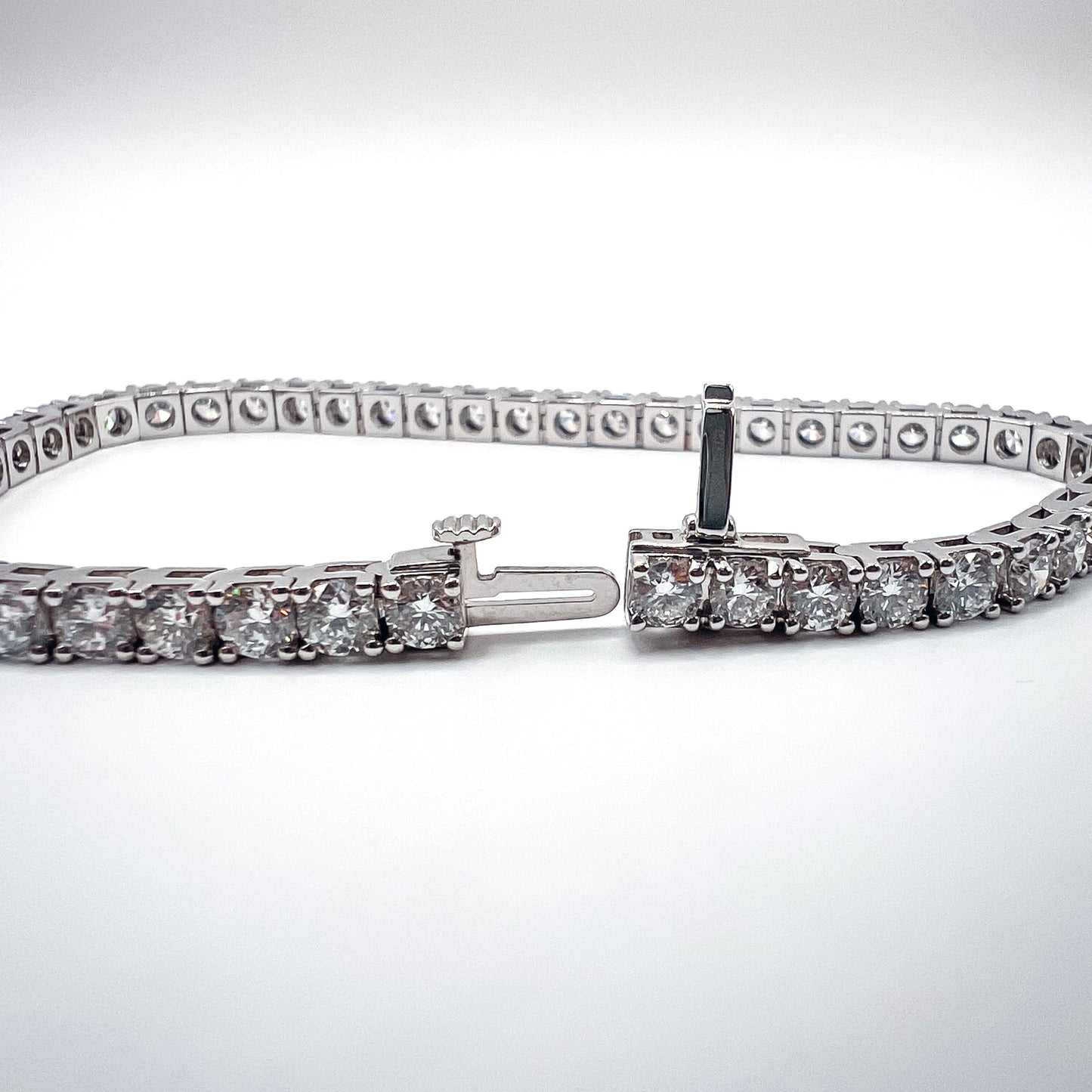 8.12ct Tennis Bracelet - Lab-Grown Diamonds in 14K White Gold Mercury