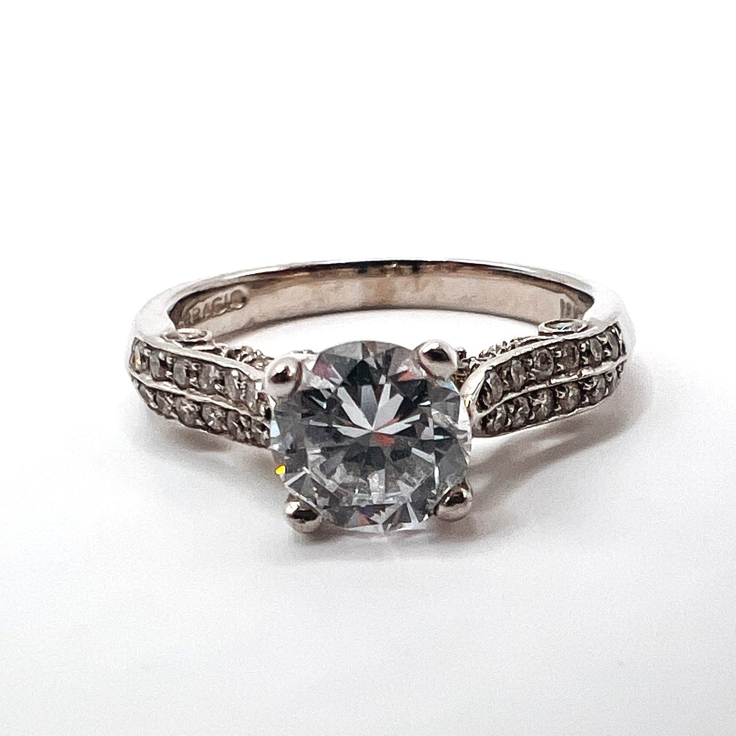 Verragio 18K White Gold Engagement Ring 7031X Roset By Reid