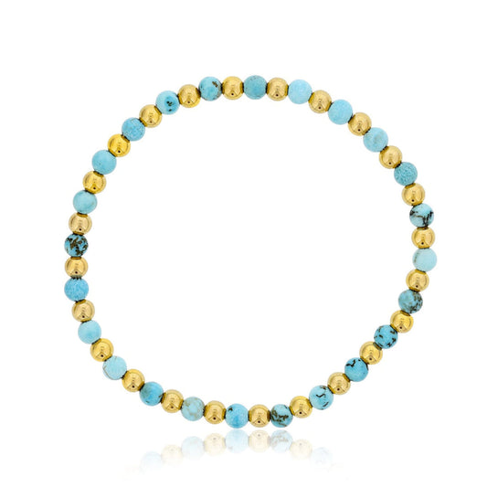 Blue Howlite Bracelet with Alternating Beads Dee Berkley