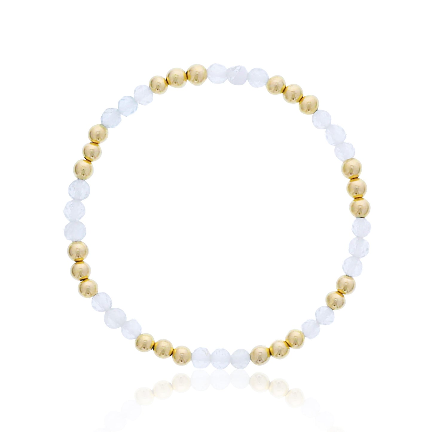 Gemstone Bracelet with Triple Alternating Gold Filled Beads Dee Berkley