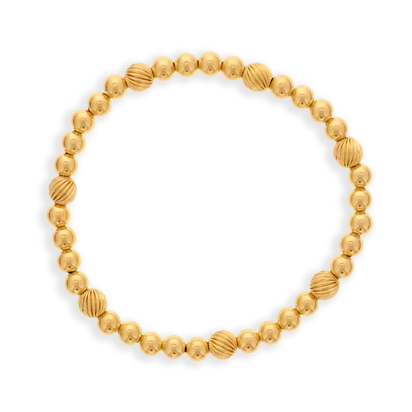 Gold Filled Bead Bracelet with Twisted Beads Dee Berkley