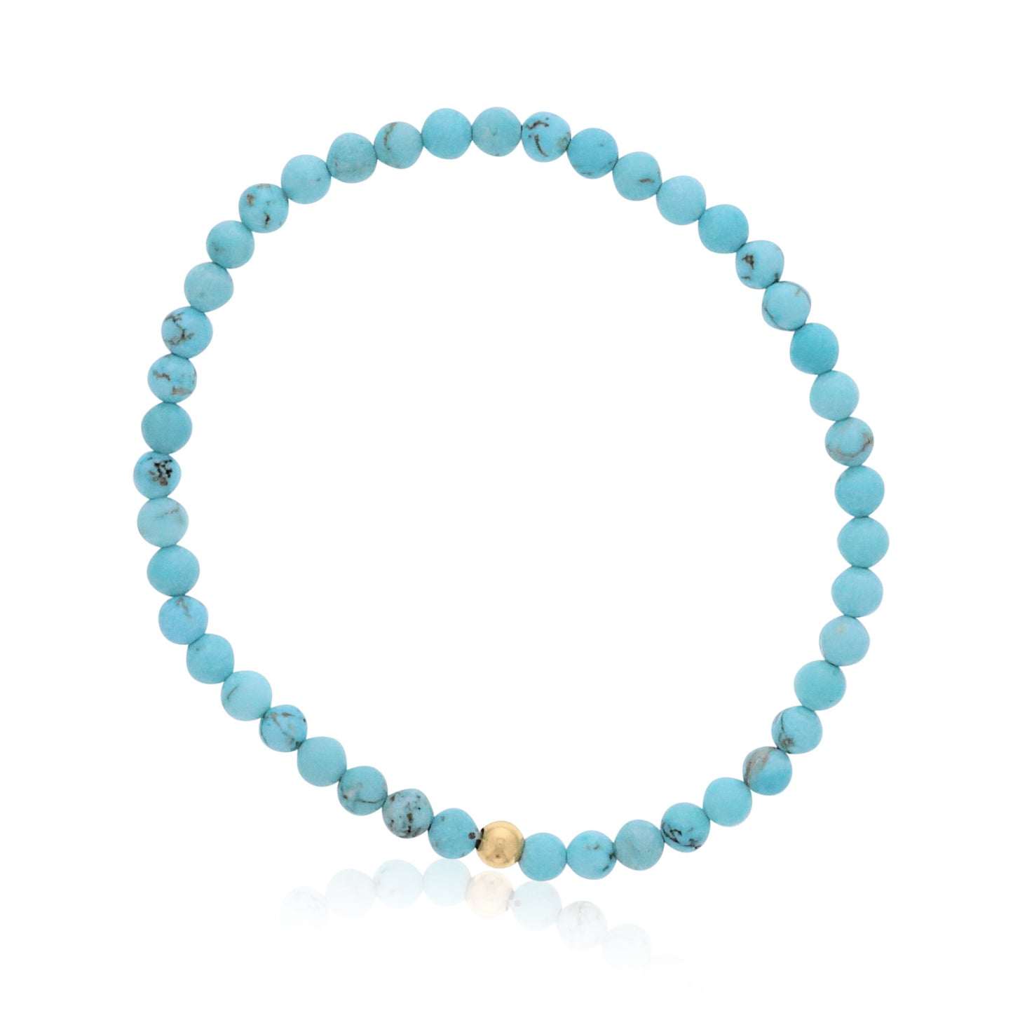 Blue Howlite Bracelet with Finishing Bead