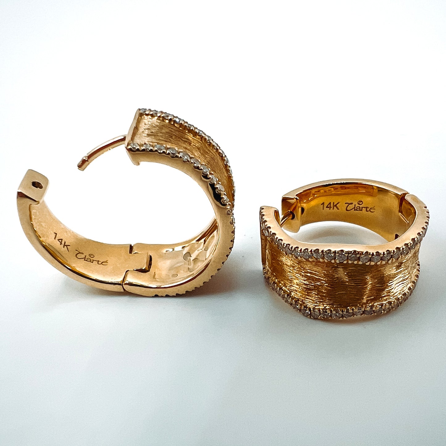CLARTÉ - "Wynonna" 14k Yellow Gold Diamond Earrings