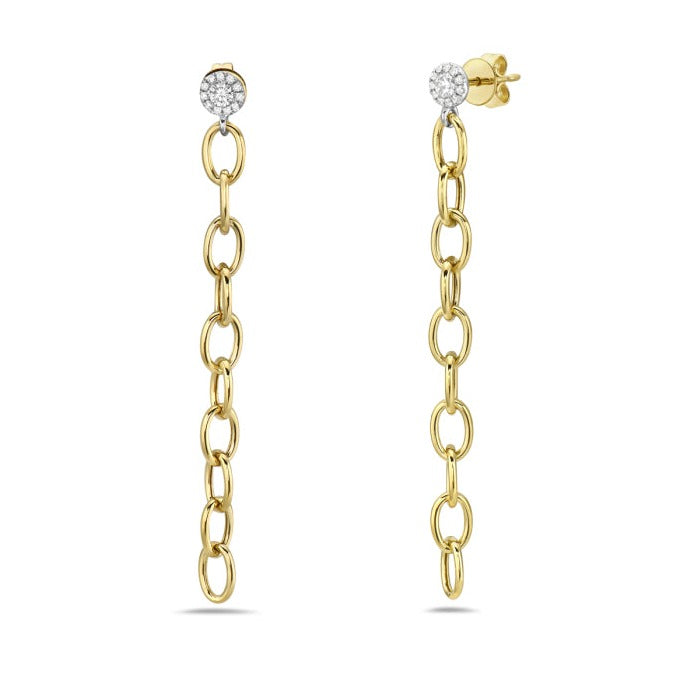 Bassali - Sona 14K Yellow Gold Chain Earrings Bassali