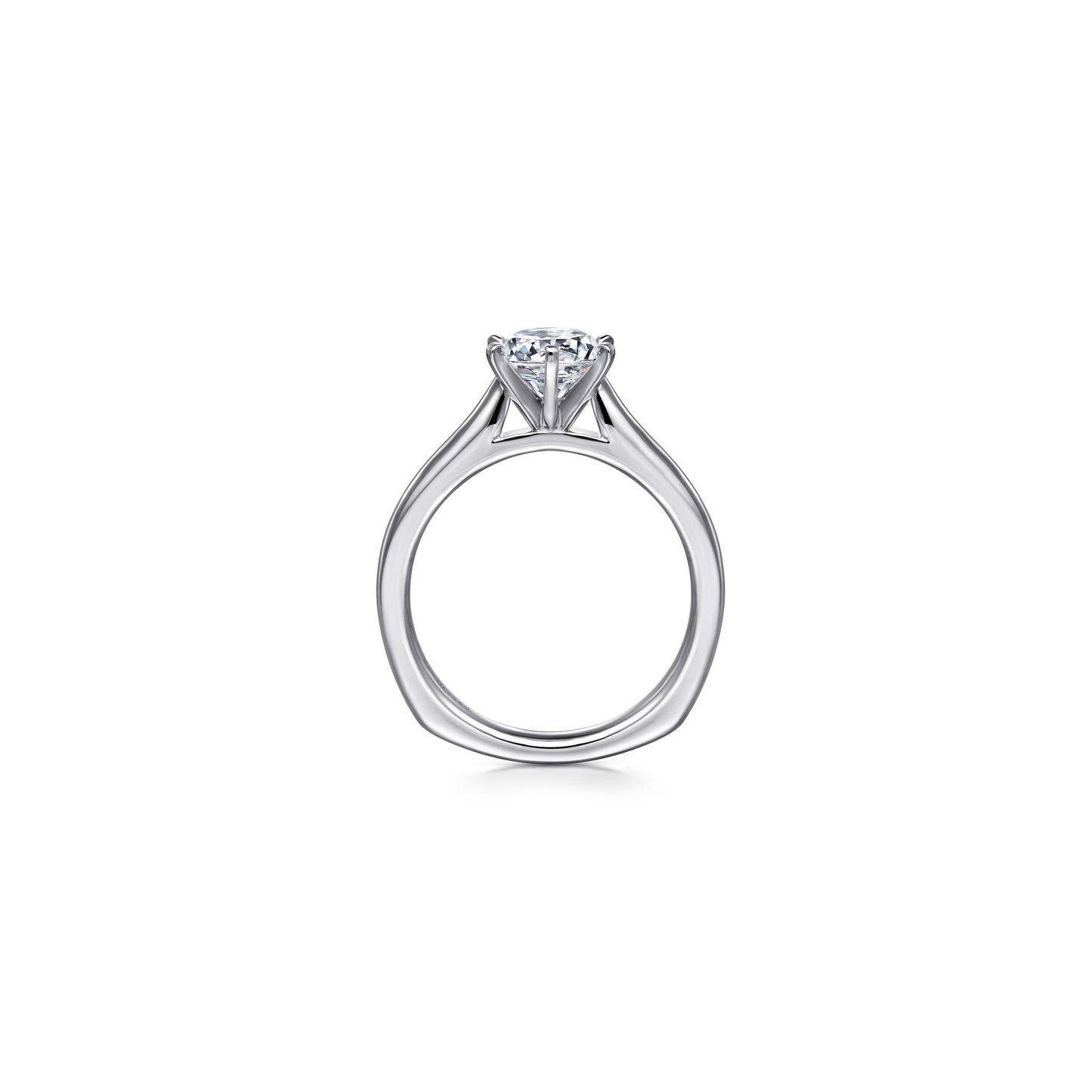 Gabriel "Allie" Engagement Ring - 1.02ct Lab-Grown Round Diamond in 14K White Gold