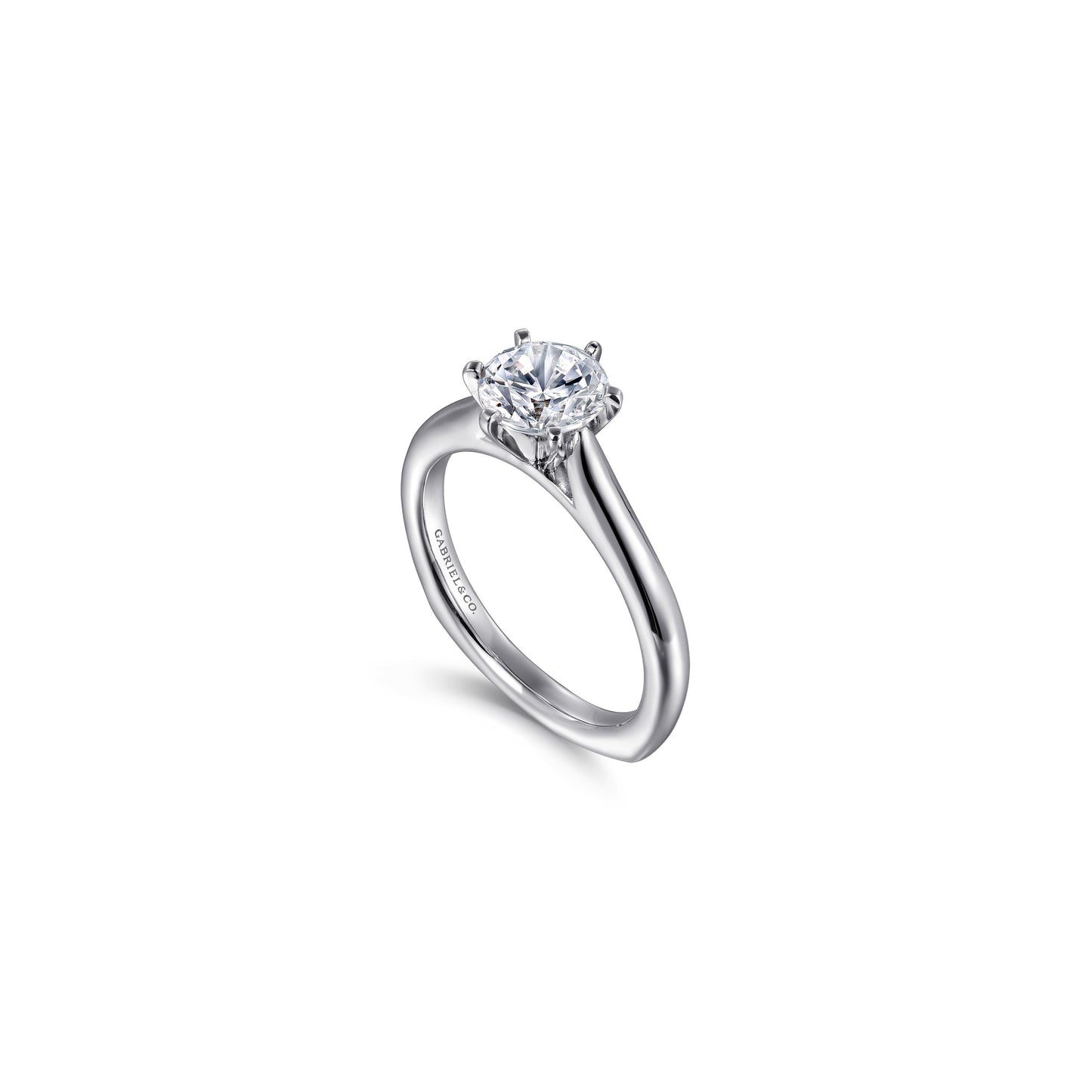 Gabriel "Allie" Engagement Ring - 1.02ct Lab-Grown Round Diamond in 14K White Gold