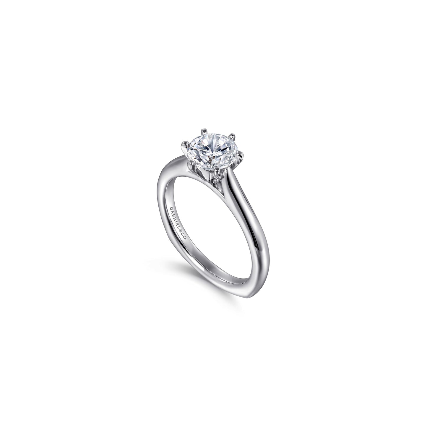 Gabriel "Allie" Engagement Ring - 1.02ct Lab-Grown Round Diamond in 14K White Gold Gabriel & Co.