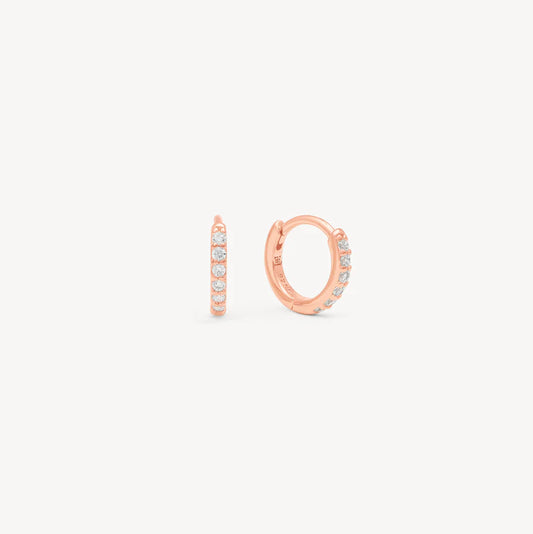 H&B Extra Small Pavé Hoop Earrings