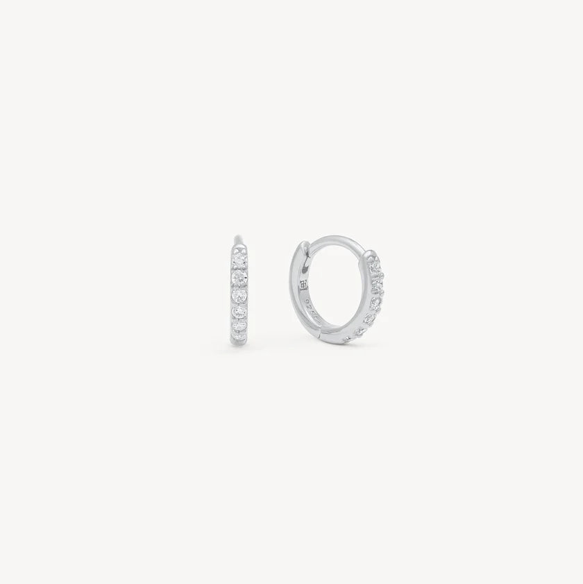 H&B Extra Small Pavé Hoop Earrings