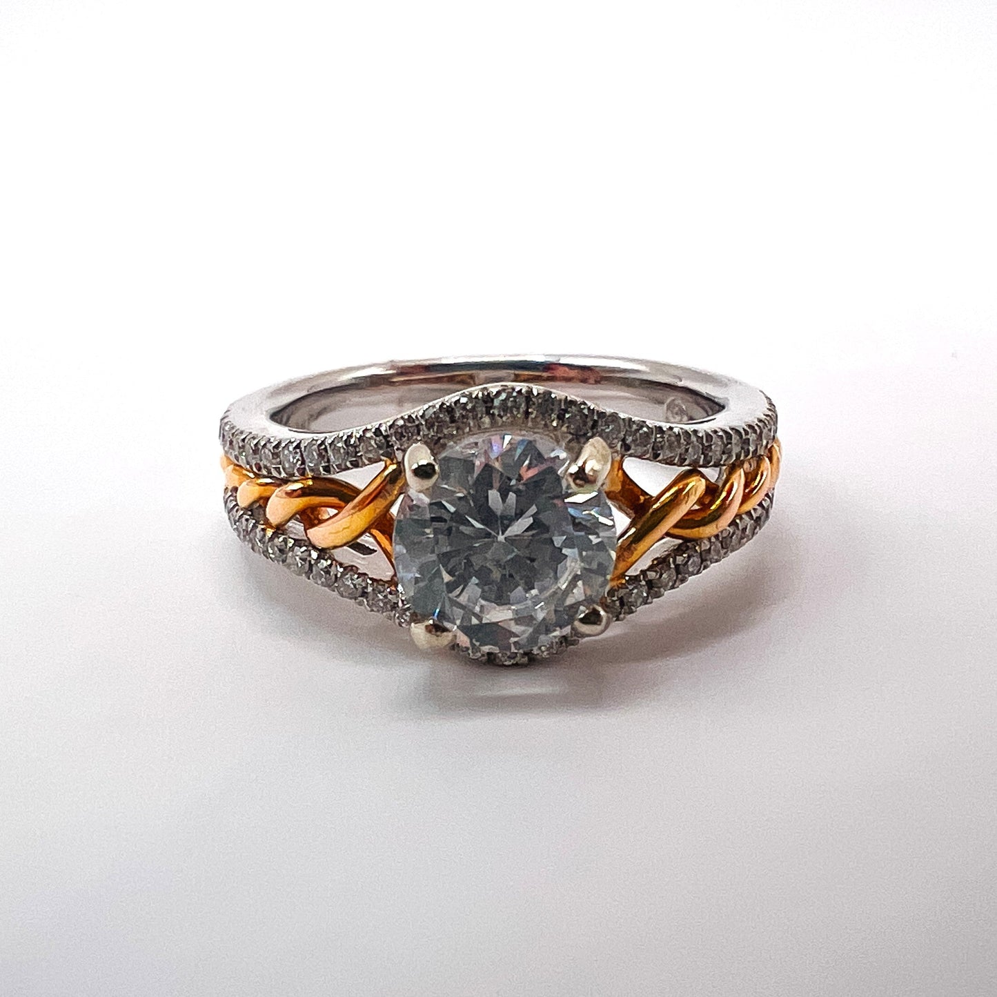 Roset 14K Gold "Edith" Engagement Ring Roset By Reid