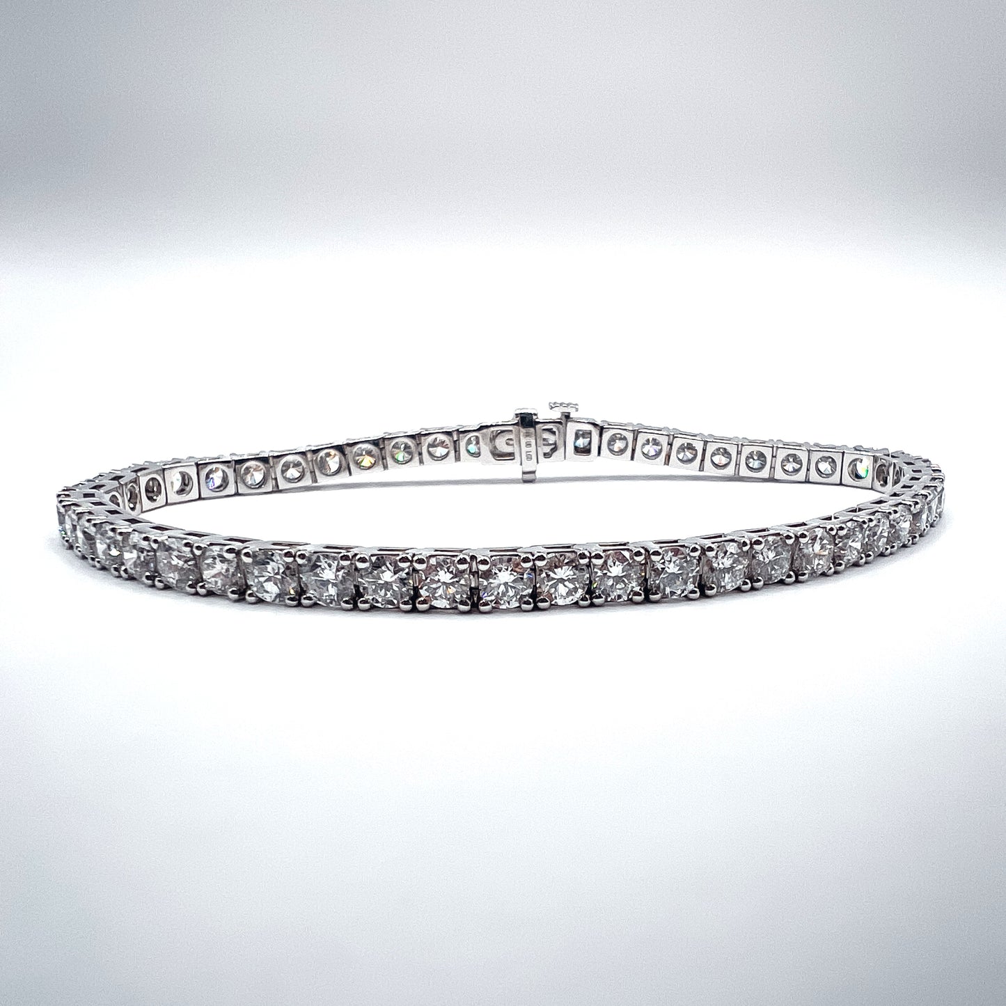 8.12ct Tennis Bracelet - Lab-Grown Diamonds in 14K White Gold