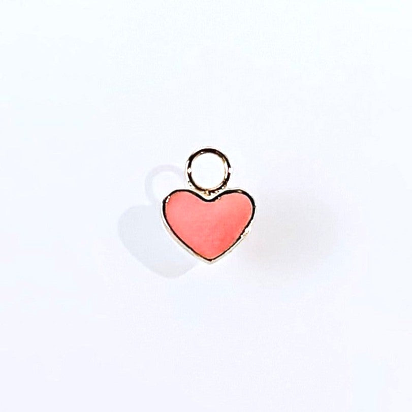 FUSE by Roset - 10K Gold Ear Charms Pink Heart "XO, ROSET"