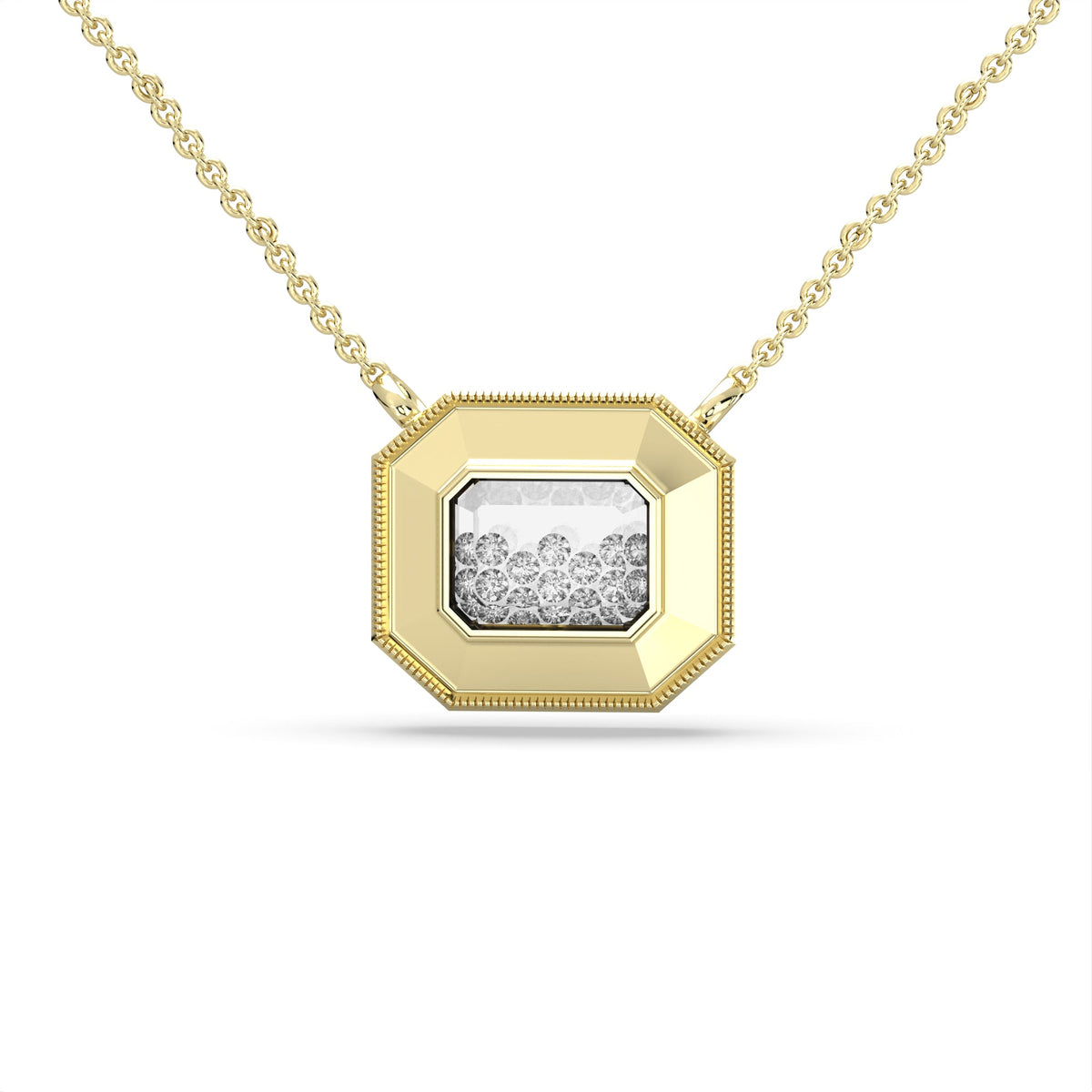 CLARTÉ - Gatsby Emerald Cut Shaker Pendant Necklace Clarté