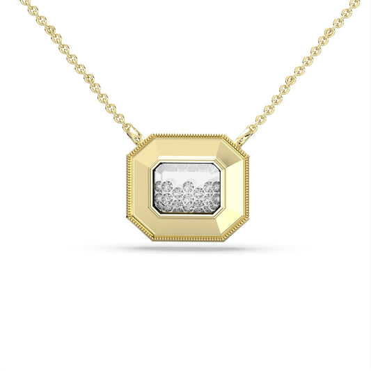CLARTÉ - Gatsby Emerald Cut Shaker Pendant Necklace Clarté