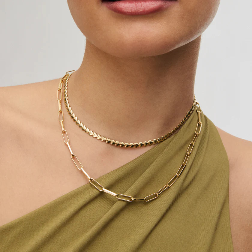 H&B Heart String Chain Necklace