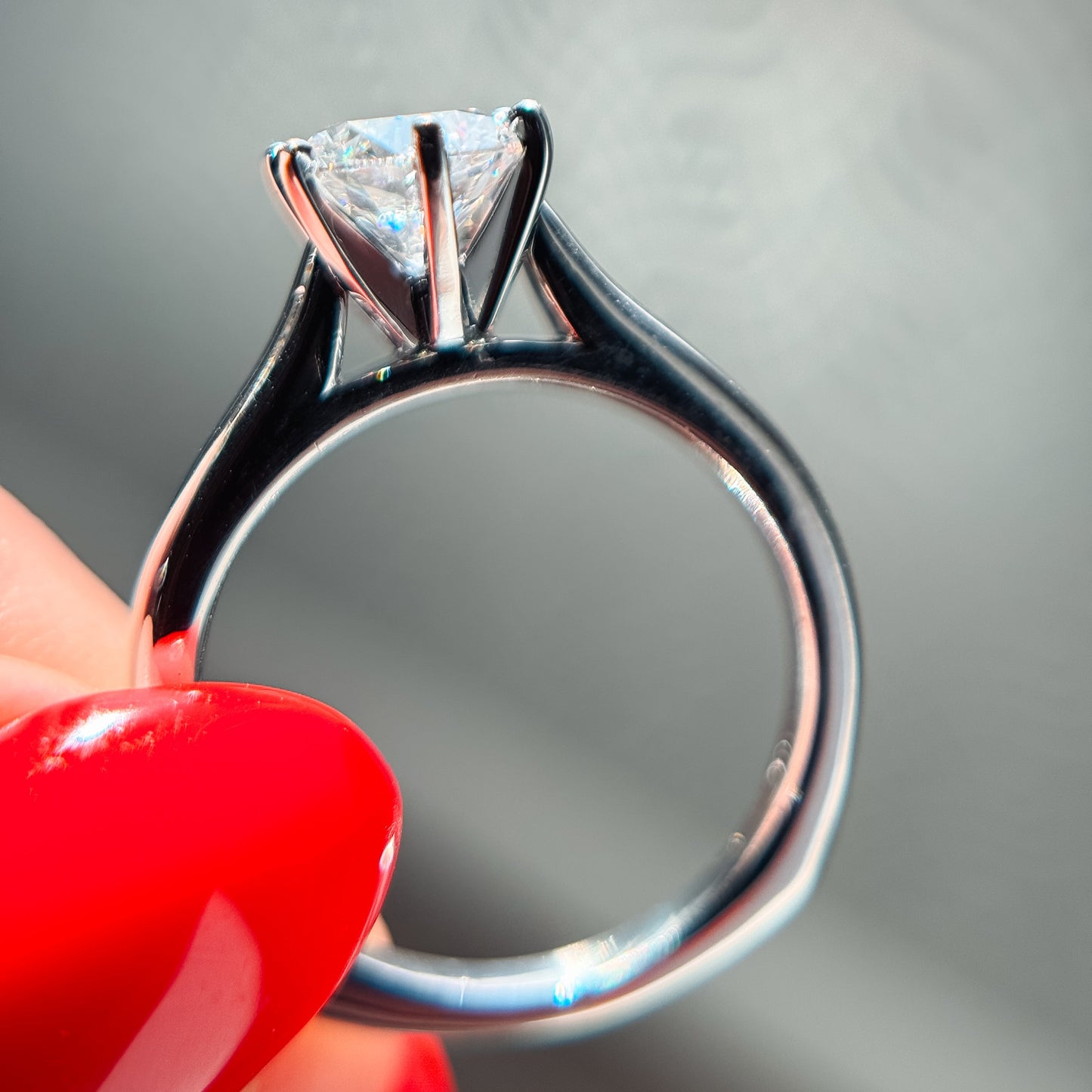 Gabriel "Allie" Engagement Ring - 1.02ct Lab-Grown Round Diamond in 14K White Gold