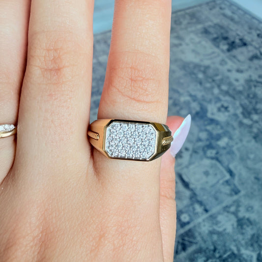 "Rhyan" Diamond Textured Ring