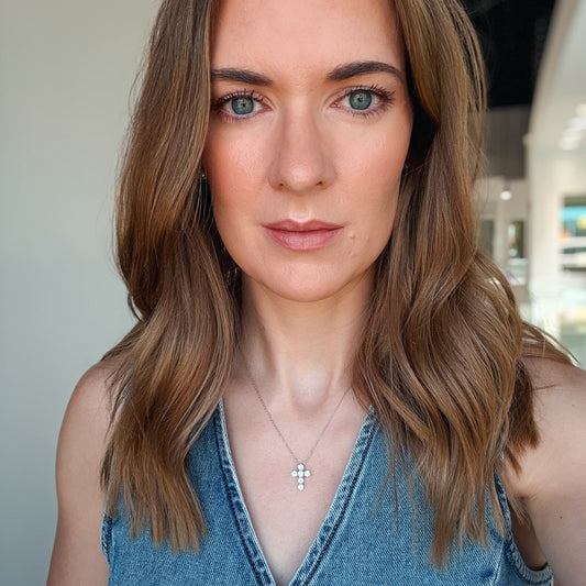 "Elysia" Diamond Cross Necklace in 14K Gold – 1.21 tcw Lab-Grown Mercury