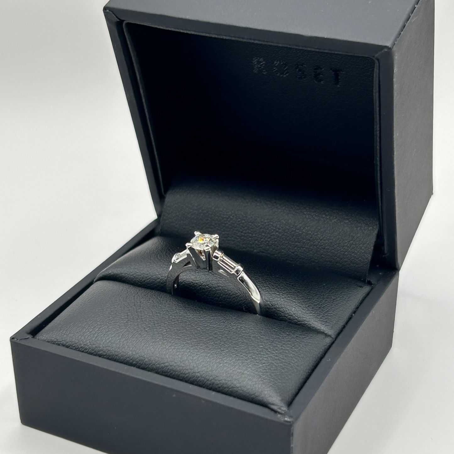 Roset 14K White Gold Engagement Ring 52B-BA