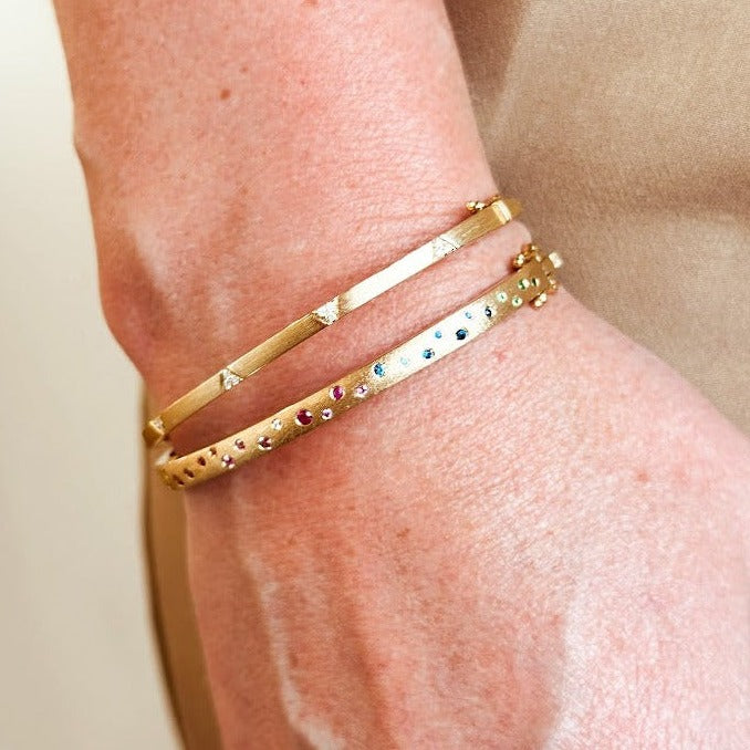 DILAMANI - Diamond Triangle Bangle Bracelet