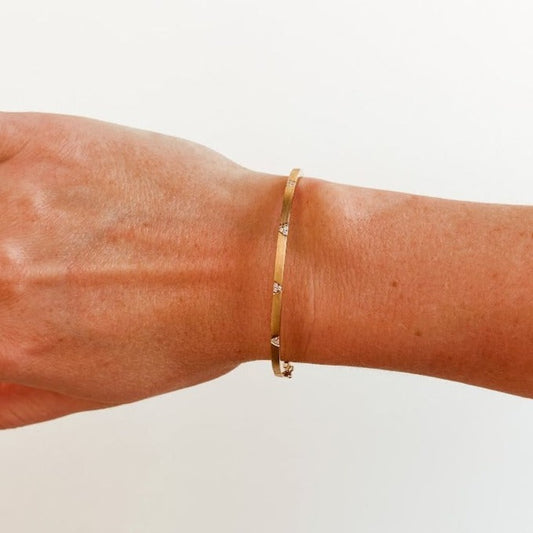 DILAMANI - Diamond Triangle Bangle Bracelet