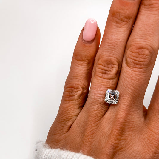 3.16ct. Asscher Lab Grown Diamond - D VS1 - IGI Certified - Roset Z486