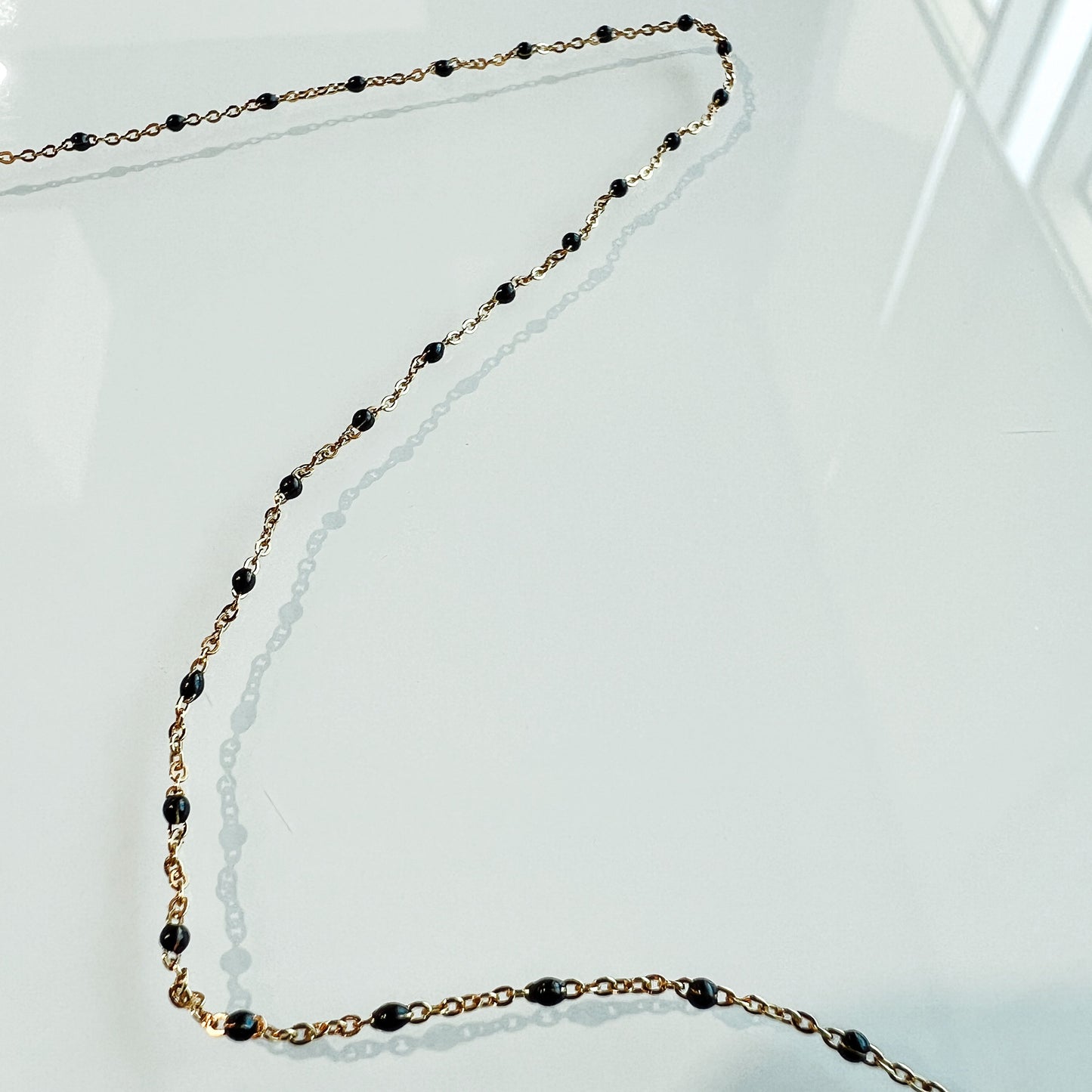 Enamel Bead 14K Yellow Gold Chain FUSE - Permanent Jewelry